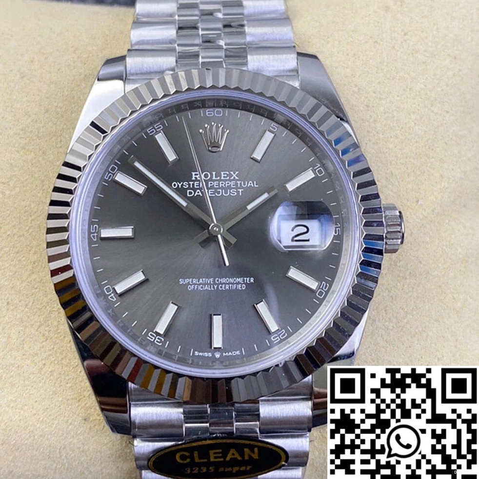 Rolex Dial M126334-0014 Factory Steel Clean Stainless Grey Datejust 904L 0121